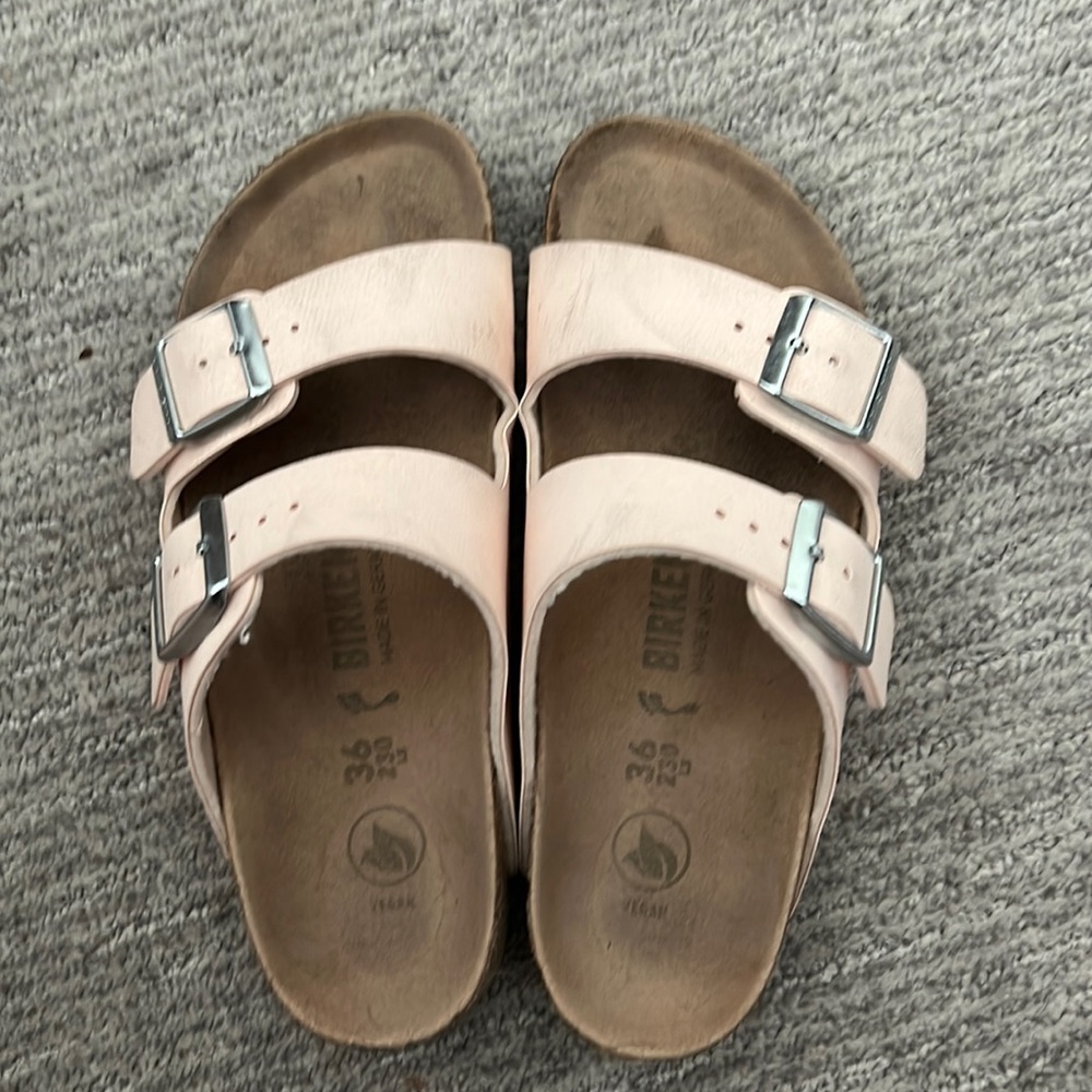 Birkenstock Arizona light pink leather light brown sole size 36 (US 5-5.5)